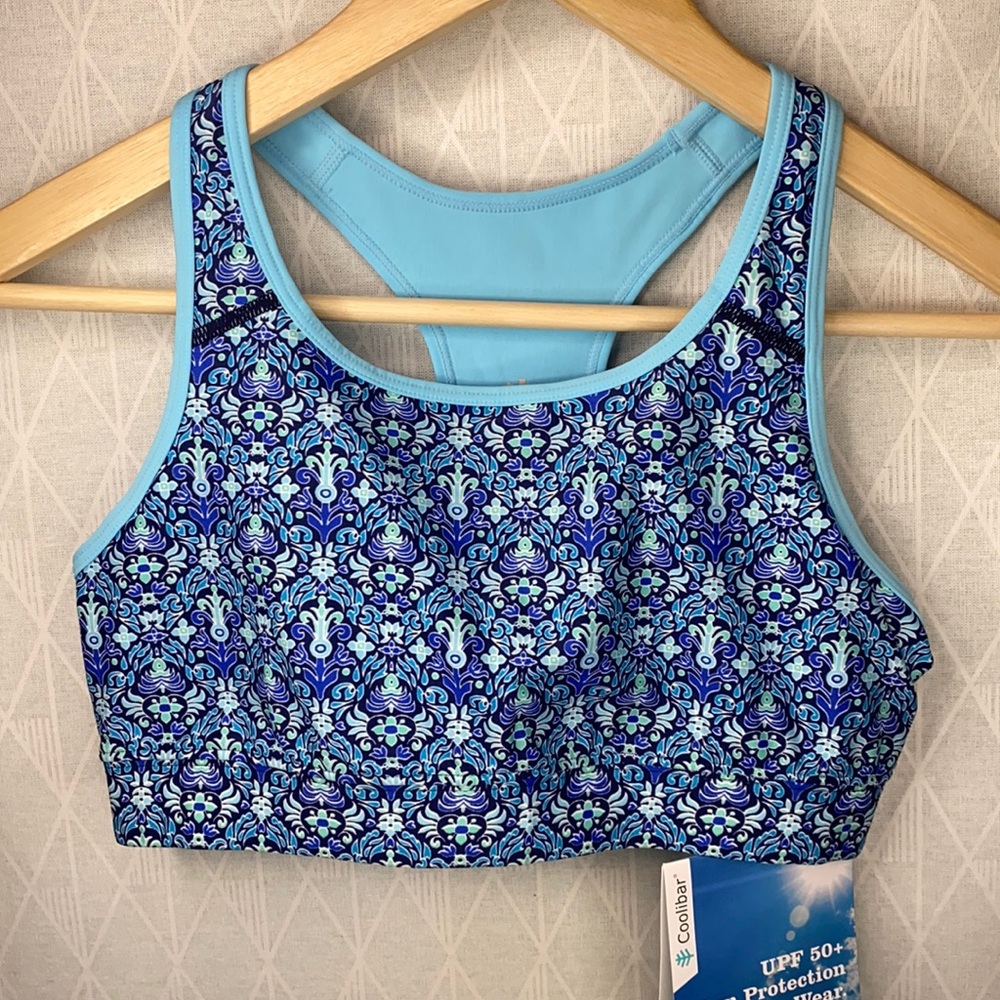 Coolibar Reversible Swim Bra - Picture 2 of 10